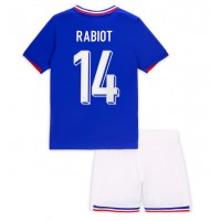 Maglia Calcio Francia Adrien Rabiot #14 Prima Divisa Bambino Europei 2024 Manica Corta (+ pantaloncini)